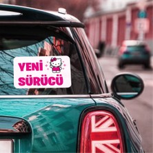 Hien Yeni Sürücü Hello Kitty Sticker Su Geçirmez Sticker Araba Motor Duvar Cam Etiket Sticker