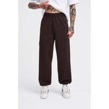 Machinist Clothing Erkek Basic Diagonel Jogger Eşofman Altı Koyu Kahverengi