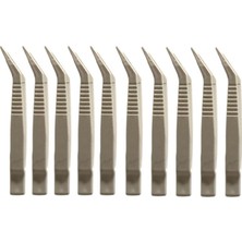 Hdg Eğri Uçlu Plastik Cımbız 10 Adet 15 cm Ölçüde Beyaz Renkli Ergonomik Tasarımlı Cımbız