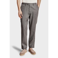 Brooks Brothers % 100 Keten Normal Bel Düz Paça Pantolon Erkek Pantolon BBSS26MPT022108