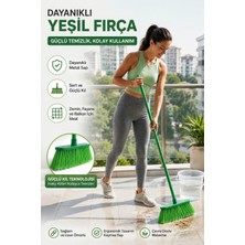 Primeaks 117 cm Yeşil Fırça Saplı Yer Fırçası – Dayanıklı Temizlik Fırçası