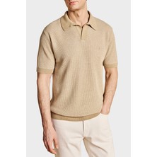 Brooks Brothers Keten Karışımlı Kısa Kollu Polo Yaka Kazak Erkek Polo Yaka Kazak BBSS26MKL006146