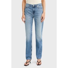 Tommy Hilfiger Pamuklu Straight Fit Orta Bel Jeans Bayan Kot Pantolon WW0WW48569 1A7