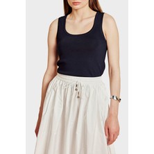 Brooks Brothers Önü Palmiye Desenli Rayon Triko Atlet Bayan Atlet BBSS26FKT002137