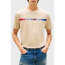 Tommy Hilfiger Logolu % 100 Pamuk Bisiklet Yaka T Shirt Erkek T Shirt MW0MW42368 Rbt