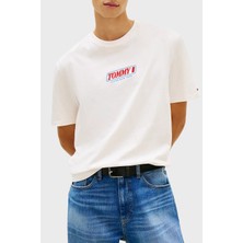Tommy Jeans Logolu Pamuklu Regular Fit Bisiklet Yaka T Shirt Erkek T Shirt DM0DM22546 Ybh