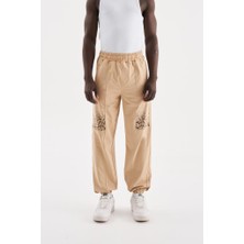 Machinist Clothing Erkek Aesthetic Dreams Baskılı Organik Pamuklu Jogger Eşofman Altı Bej