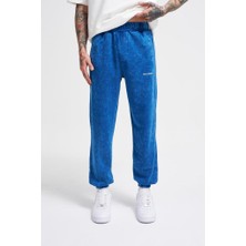 Machinist Clothing Erkek Luxury Basic Yıkamalı Jogger Eşofman Altı Indigo Efektli