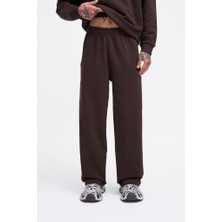 Machinist Clothing Erkek Basic Diagonal Baggy Eşofman Altı Koyu Kahverengi