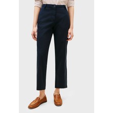 Tommy Hilfiger Pamuklu Slim Fit Yüksek Bel Pantolon Bayan Pantolon WW0WW49647 C1G