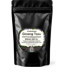 Zencefil Organik Ginseng Tozu 100 Gr. Saf Ginseng Extract Kırmızı Kore Ginseng Ektraktı Superfoods