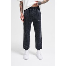 Machinist Clothing Erkek Luxury Basic Yıkamalı Jogger Eşofman Altı Antrasit Efektli