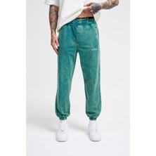 Machinist Clothing Erkek Luxury Basic Yıkamalı Jogger Eşofman Altı Yağ Yeşili Efektli
