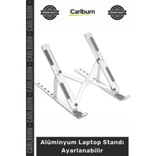 Carlburn Özel Üretim 6 Kademeli Katlanabilir Taşınabilir Metal Stand Alüminyum Laptop Standı Ayarlanabilir