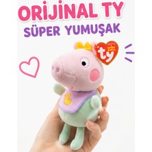 LRS Store Peppa Pig Orijinal Ty Peluş Oyuncak 17CM Yüksek Kalite Figür Oyuncağı