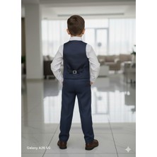Dublino Kids Erkek Çocuk Smokin Takım Elbise Yelekli Papyonlu