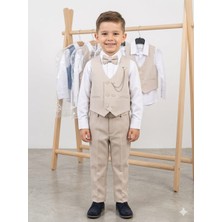 Dublino Kids Erkek Çocuk Smokin Takım Elbise Yelekli Papyonlu