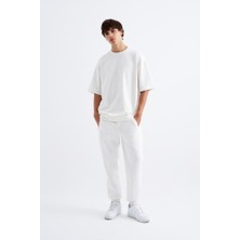 Machinist Clothing Erkek Relaxed Jogger Basic Eşofman Altı Ekru