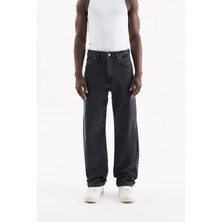 Machinist Clothing Erkek Relaxed Baggy Jean Pantolon Efektli Antrasit