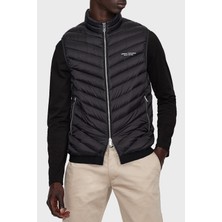 Armani Exchange Siyah Erkek Yelek 8NZQ52 ZNW3Z 0217 Regular Fit Dik Yaka Özellikli