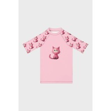 Slipstop Kiki Baskılı Uv Korumalı Kısa Kollu Mayo T Shirt Kız Çocuk T Shirt ST2612000002
