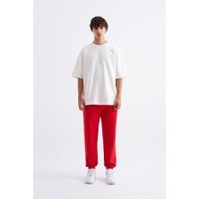 Machinist Clothing Erkek Relaxed Jogger Basic Eşofman Altı Açık Kırmızı