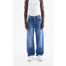 Machinist Clothing Erkek Relaxed Baggy Jean Pantolon Lacivert