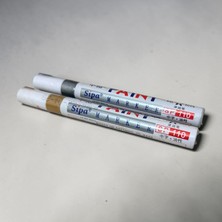 Pelince Sipa SP-110 Permanent Boya Kalemi | Metalik Rötuş Kalemi (Altın/gümüş) Metal Ahşap Epoksi Için