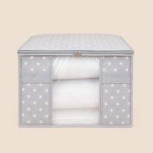 Simple Living Pencereli Kazak Hurcu - Gri - 45X40X30 cm