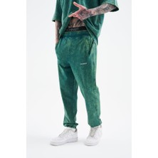 Machinist Clothing Erkek Relaxed Yıkamalı Eşofman Altı Yağ Yeşili Efektli