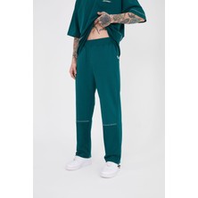 Machinist Clothing Erkek Blanket Stitch Eşofman Altı Yağ Yeşili