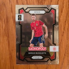 Panini Prizm Monopoly Sergio Busquets No. 45 Lisanlı Oyun Kartları - Silver