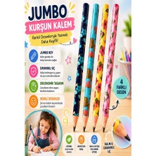 ArtMaster Jumbo Kurşun Kalem 4 Adet Silka 1511 Kelebekli Jumbo Kalın Kalem Hb Kolay Tutuş Dereceli Kalem Kurşun Kalem