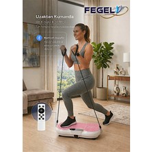 Fegel FG-6500 Titreşimli Fitness Platformu | Uzaktan Kumanda, Bluetooth Hoparlör | 99 Hız Seviyesi & Fitness ve Yağ Yakım Destekli Spor Aleti | Masaj Egzersiz Titreşim Aleti