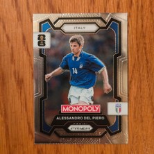 Panini Prizm Monopoly Alessandro Del Piero No. 39 Lisanlı Oyun Kartları - Silver