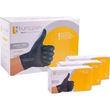 Tunçpek Nitril Siyah Eldiven L Büyük Boy 100PCS