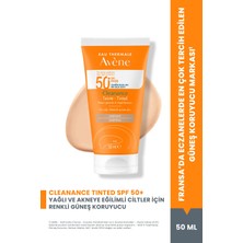 Avene Cleanance SPF 50+ Yağlı ve Akneye Eğilimli Ciltler için Yüksek Korumalı Renkli Güneş Kremi 50 ml