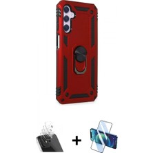 Pileli Store Pilelistore™ Galaxy A14 4g Kılıf Ahenk Klasik Koleksiyonu - Siyah 3D Antistatik Cam Ekran Koruyucu + Kamera Lens Koruma Cam - Sf