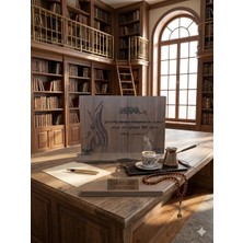 İskender Wood Ahşap Masa Üstü Ahşap Kuran Rahlesi Hediyelik Kitap Okuma Standı Tablet Tutucu