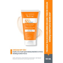Avene Cream SPF 50+ Kuru Ciltler için Güneş Kremi Yüksek Koruma ve Nemlendirici Etkili 50 ml