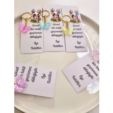 Minik Adımlar Karne , Iyi Tatiller Hediyesi Kitap Ayracı ve Kelebek Anahtarlık, Çanta Süsü Okul Hediye