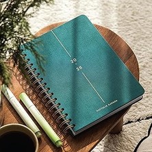 Uravas Store 2026 A5 Spiralli Keten Haftalık Ajanda 12 Aylık - Koyu Yeşil