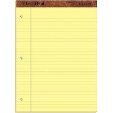 Uravas Store Tops Yasal Pad Legal Pad, 8 – 1/2 x 11 – 3/10,2 Cm, Delikli, 3-Delik Delikli, Kanarienvoegel, Legal