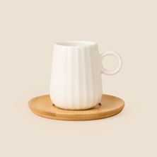 MİEN Mien 6'lı Seramik Kahve Fincan Takımı - Şeffaf - 90 ml