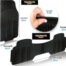 Hype Store (KYB9570) 2004 Universal Oto Paspas Her Araca Esnek Yumuşak Desenli Siyah Palio ile Uyumlu