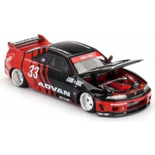 Mını Gt Kaido House Nissan Skyline Gt-R R33 Kaido Works Advan KHMG191 1:64 Model Araba