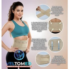 Hype Store Veltomed Bej Çelik Balenli Lumbostad 26CM Korse, Ortopedik Korse, Bel Korsesi, Skolyoz, Lomber Disk, Fıtık, Kireçlenme, Karın Destek Standart Beden