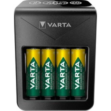 Hype Store Akü Şarj Cihazı, 4 x Aa 2100 Mah Dahil, Şarj Edilebilir AA/AAA/9V ve USB Cihazlar Için, LCD Plug Charger+, Tek Yuvalı Şarj, Siyah