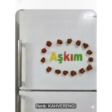 Bodrum Asel Aşkım Yazılı Dekoratif Gül Magnetleri - Çeşitli Renk Seçenekleriyle"