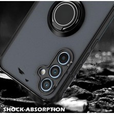 Hype Store For Oppo Reno 4 Lite Uyumlu Yüzüklü Tcp Iring Mat Buzlu Siyah Darbe Emici Telefon Kılıfı (Oppo Reno 4 Lite)